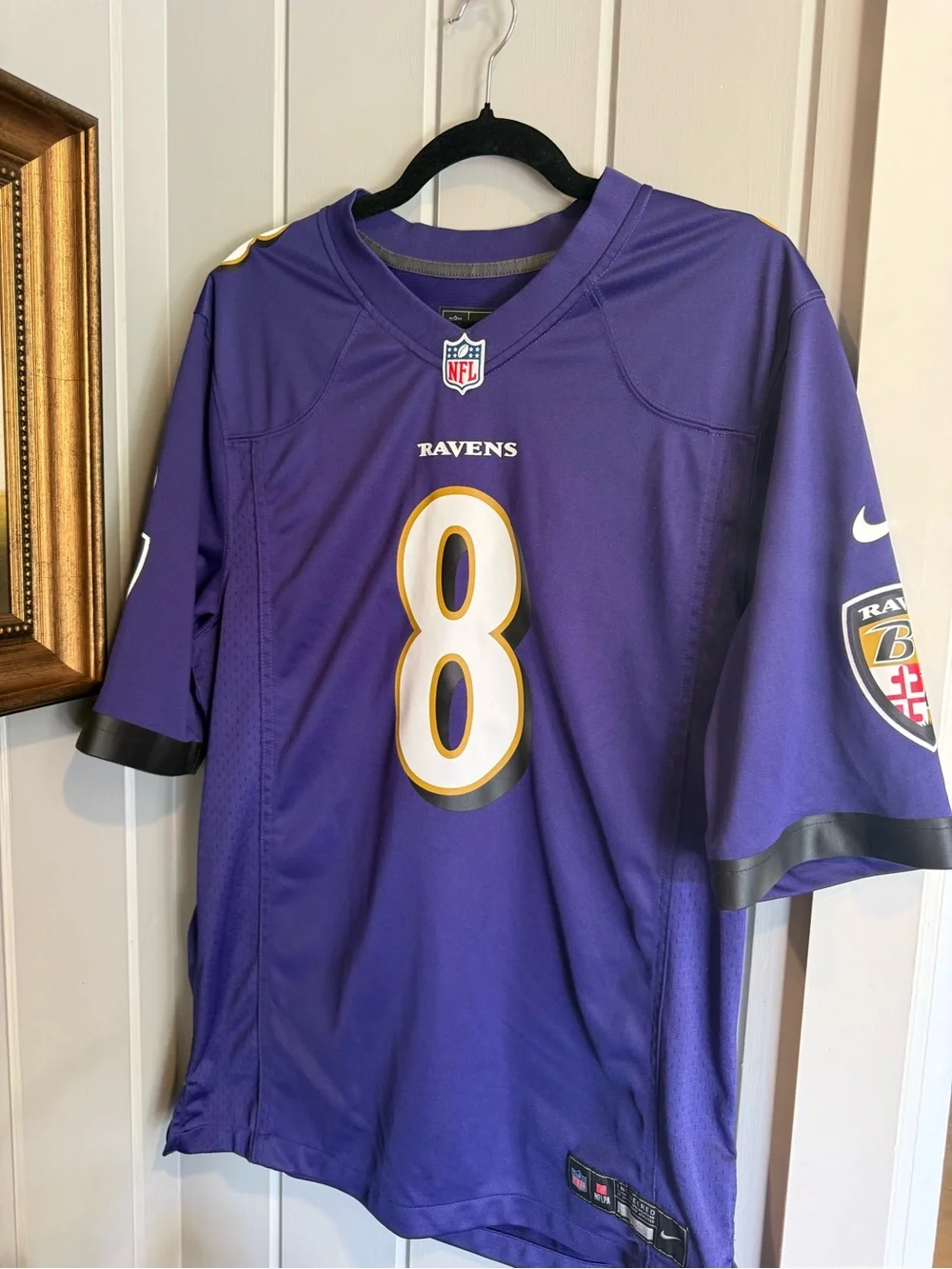 Nike Baltimore Ravens Purple #8 Football Jersey